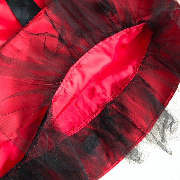 Jessica McClintock/Gunne Sax Red Strapless Dress - Picture 8 of 9